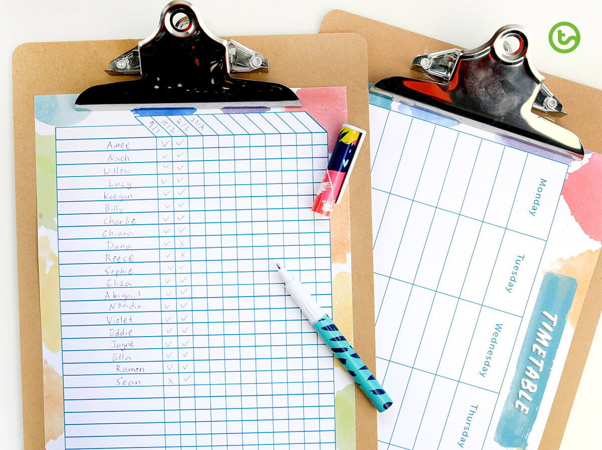 Teacher desk organisation