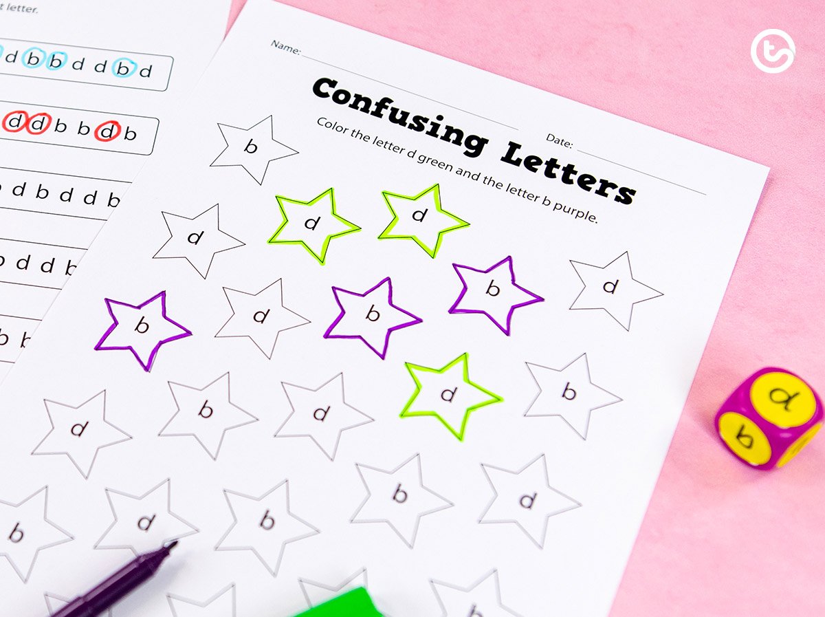 Letter confusion activity for kids