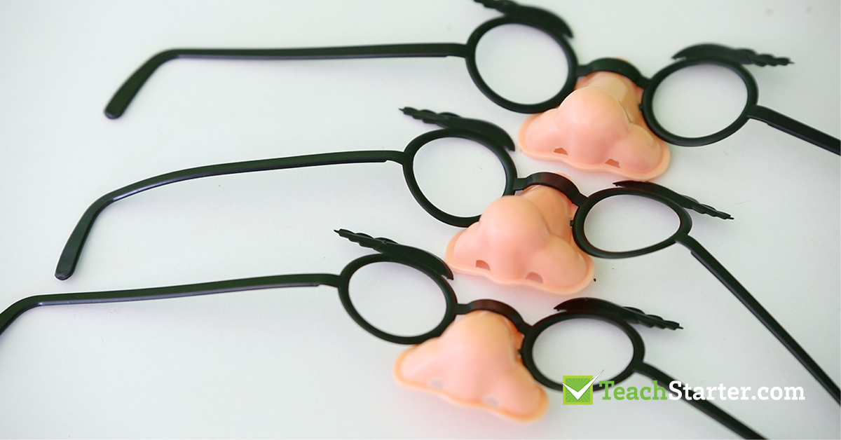 costume glasses with nose - drama for kids