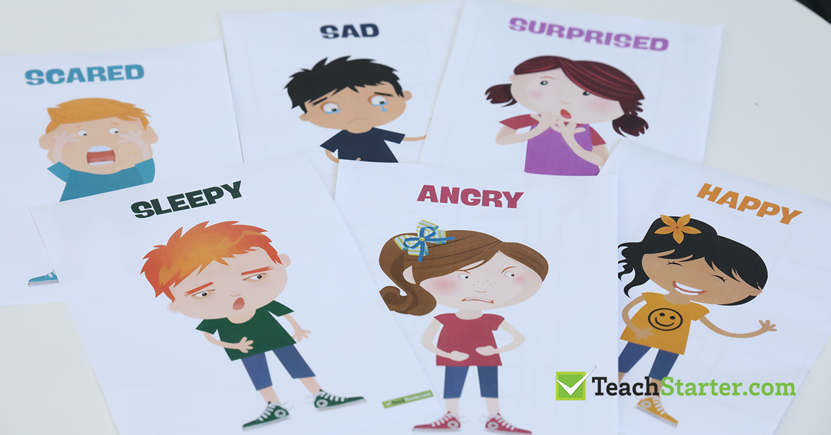 emotion flash cards used for drama activities for primary school students