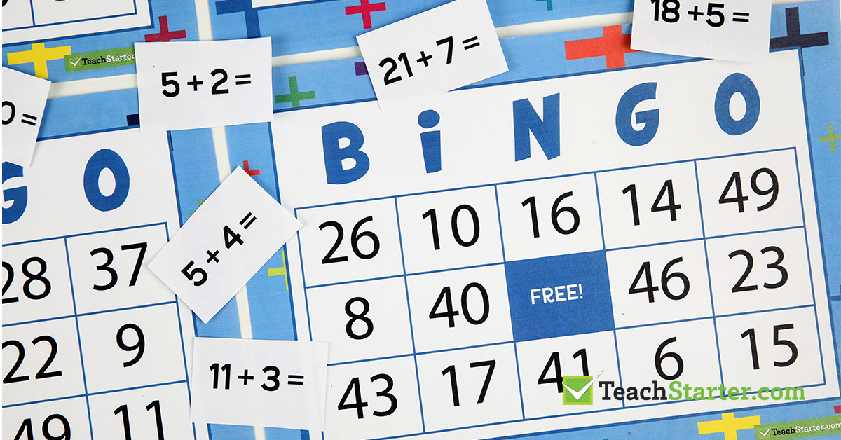 Addition Classroom Maths Bingo Cards by Teach Starter