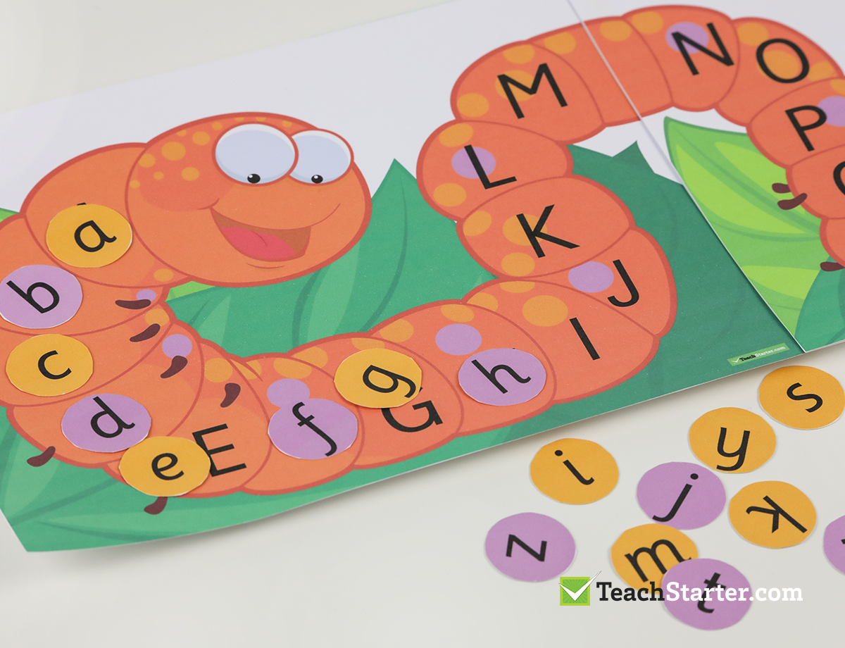 Alphabet Matching Caterpillar Activity