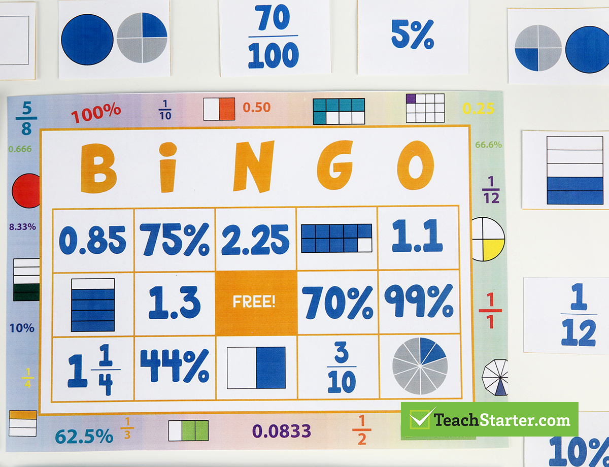 mathematics concept bingo game