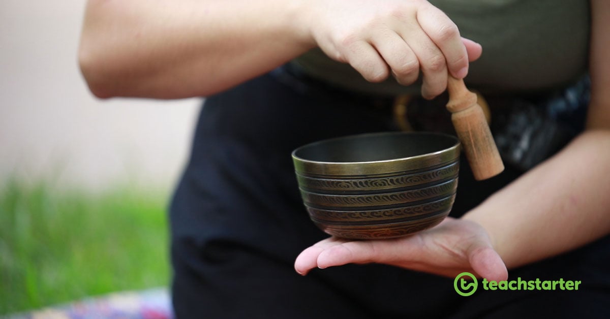 singing bowl - meditation and mindfulness activities for kids