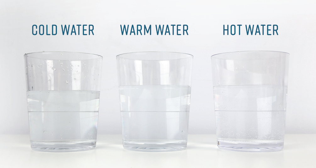 Two experimental glasses with the same capacity and amount of liquid