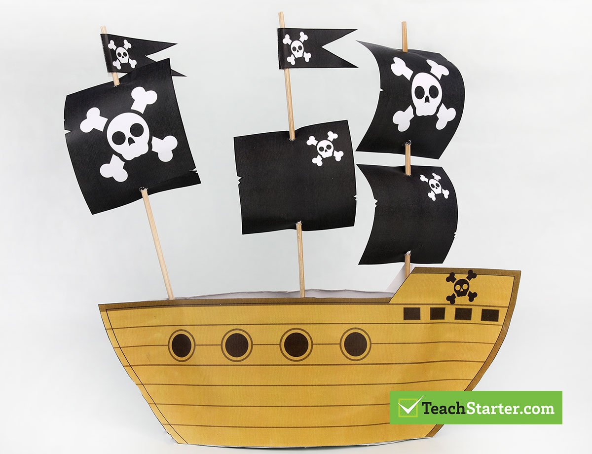 Pirate Model Building Activity and Template