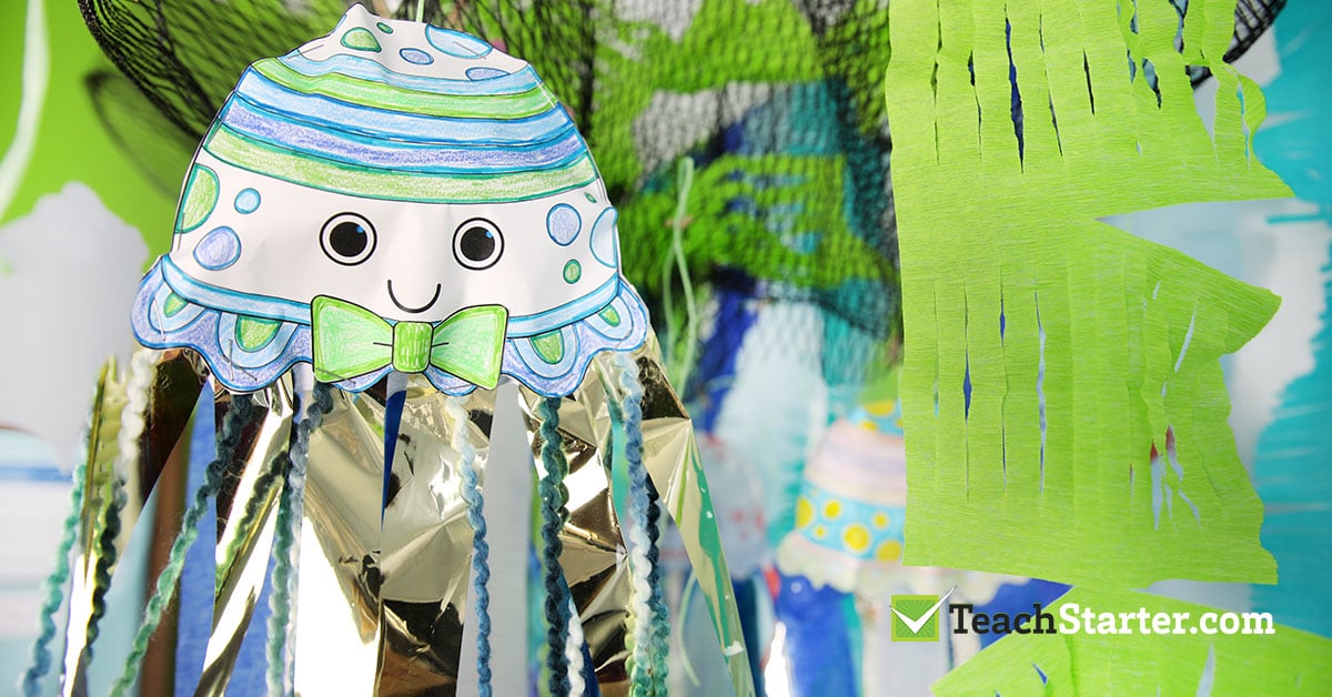 Hanging jellyfish craft - under the sea activities