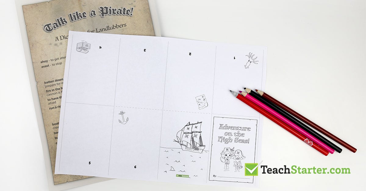 Pirate Themed Mini Book Template