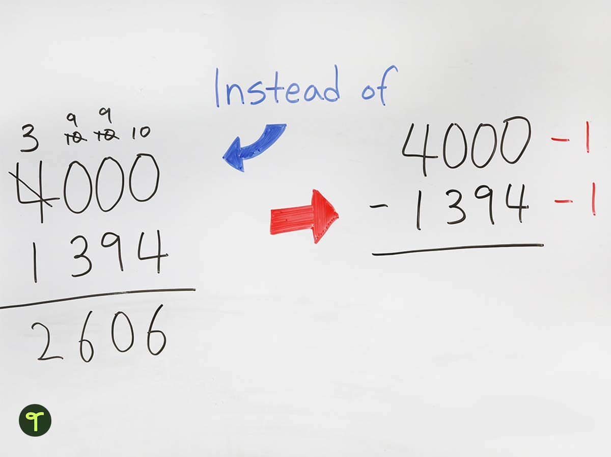 subtraction math trick for kids