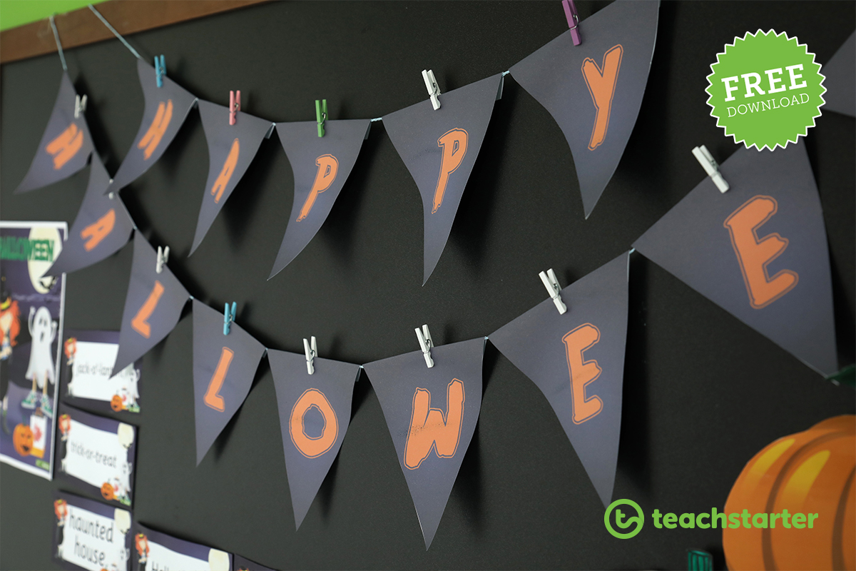 Downloadable Halloween Decorations and Teaching Resources
