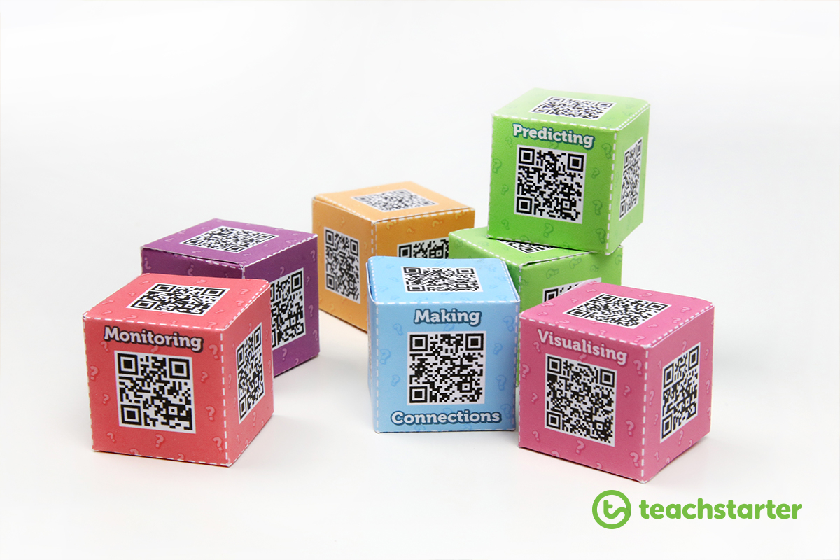 QR Code Cubes - Super Six Comprehension Questions