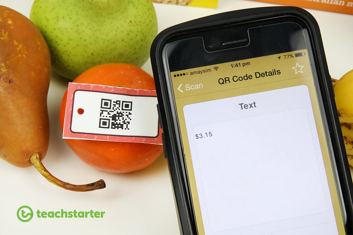 QR Code price tags are scanned to reveal an item's price
