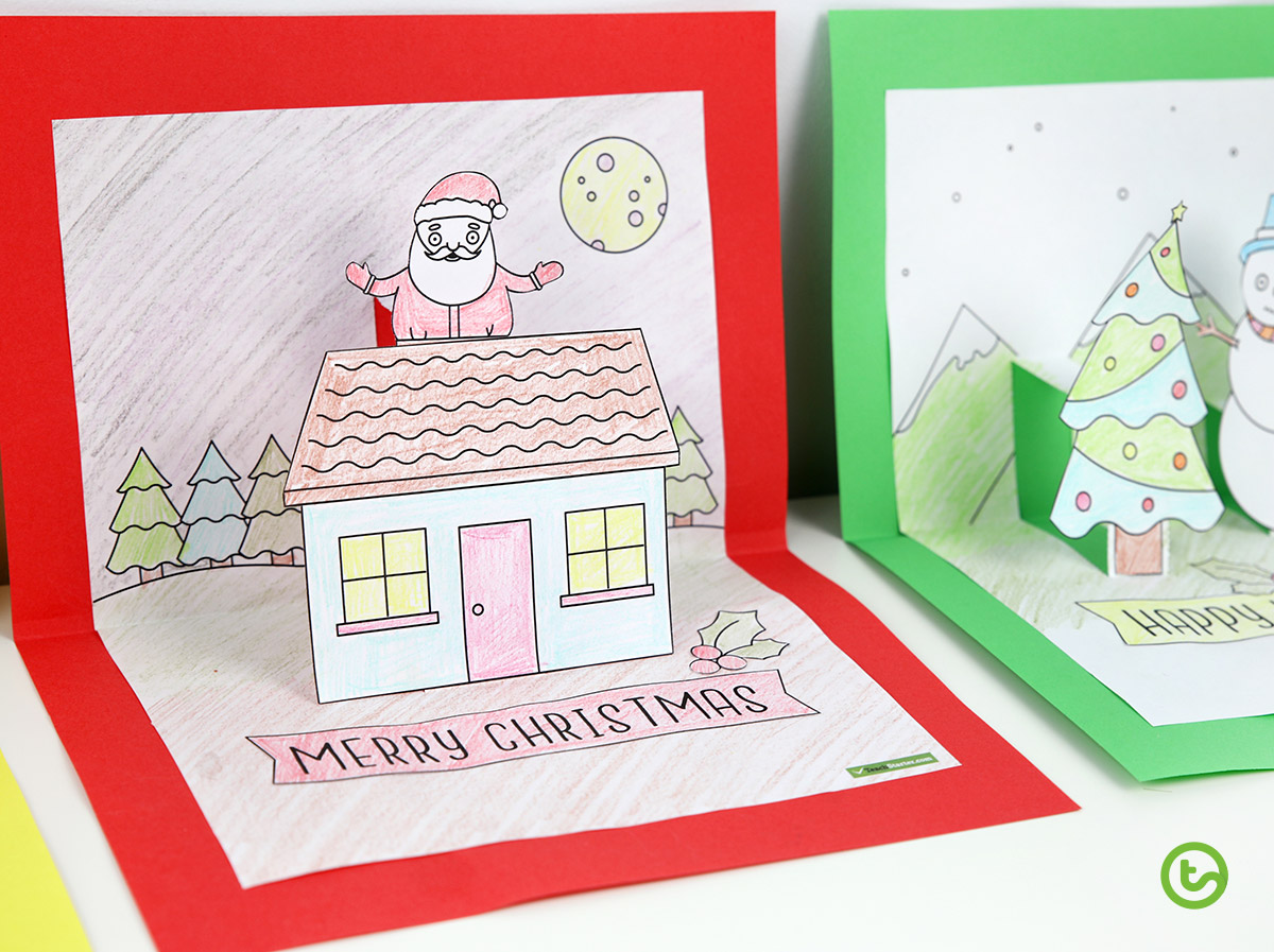 Christmas Pop Up Card Template