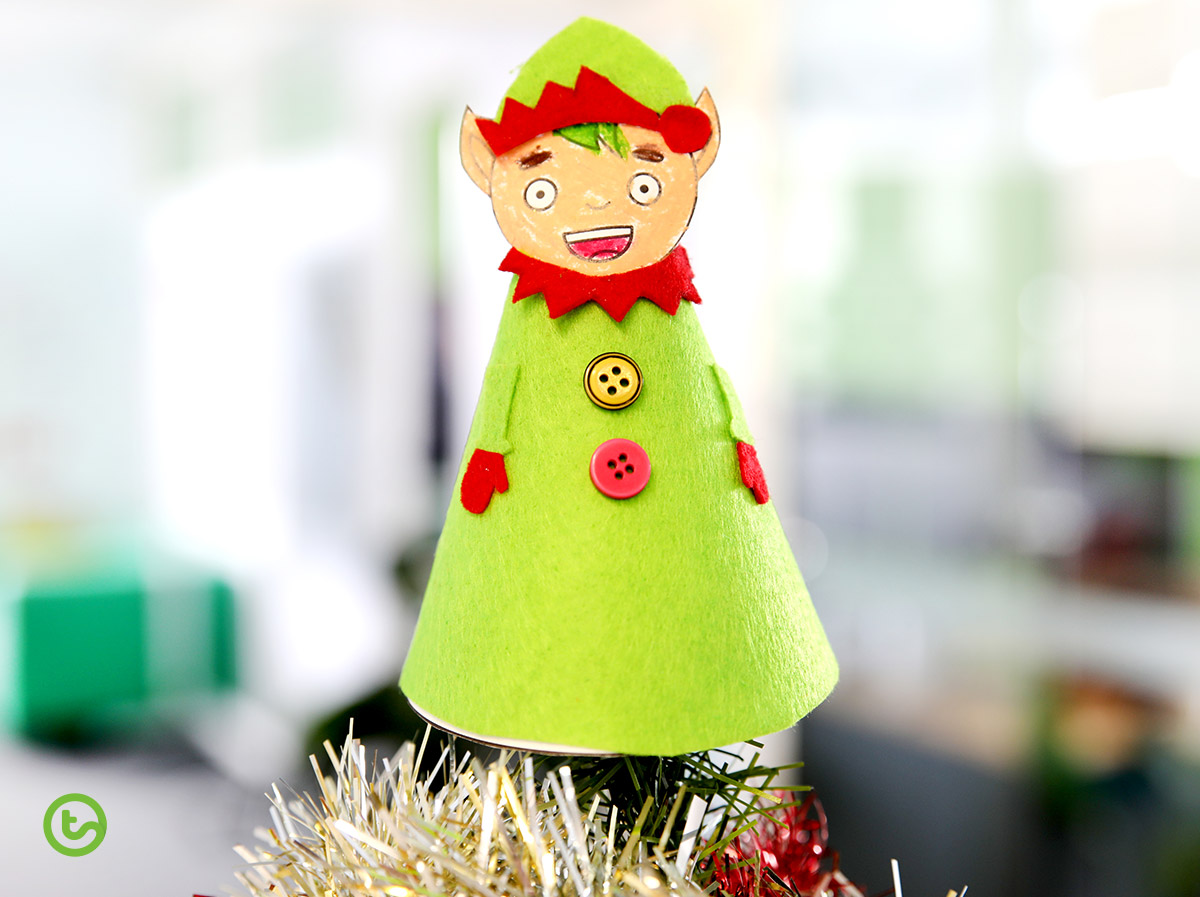 Elf tree topper template