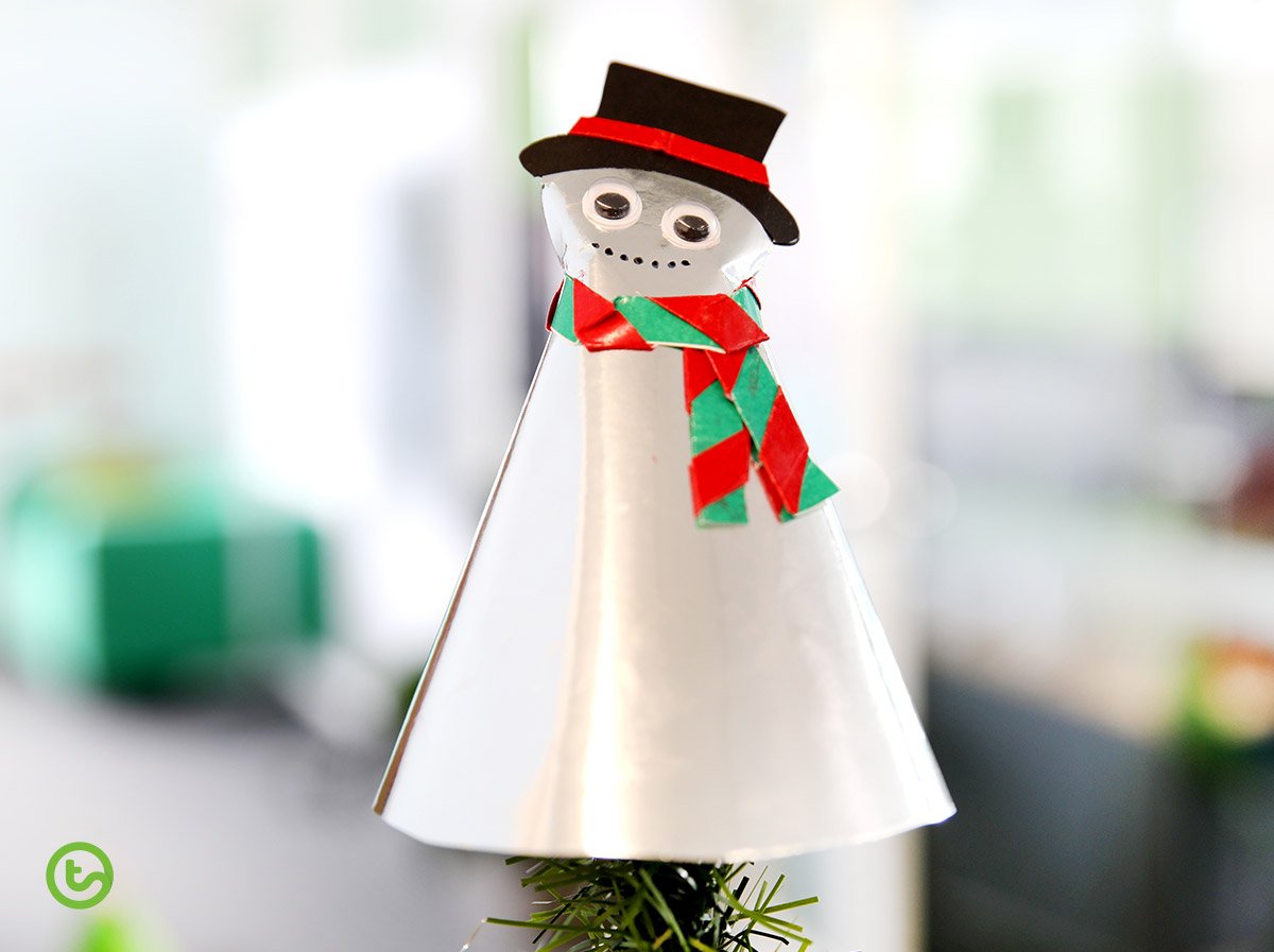 Snowman tree topper template