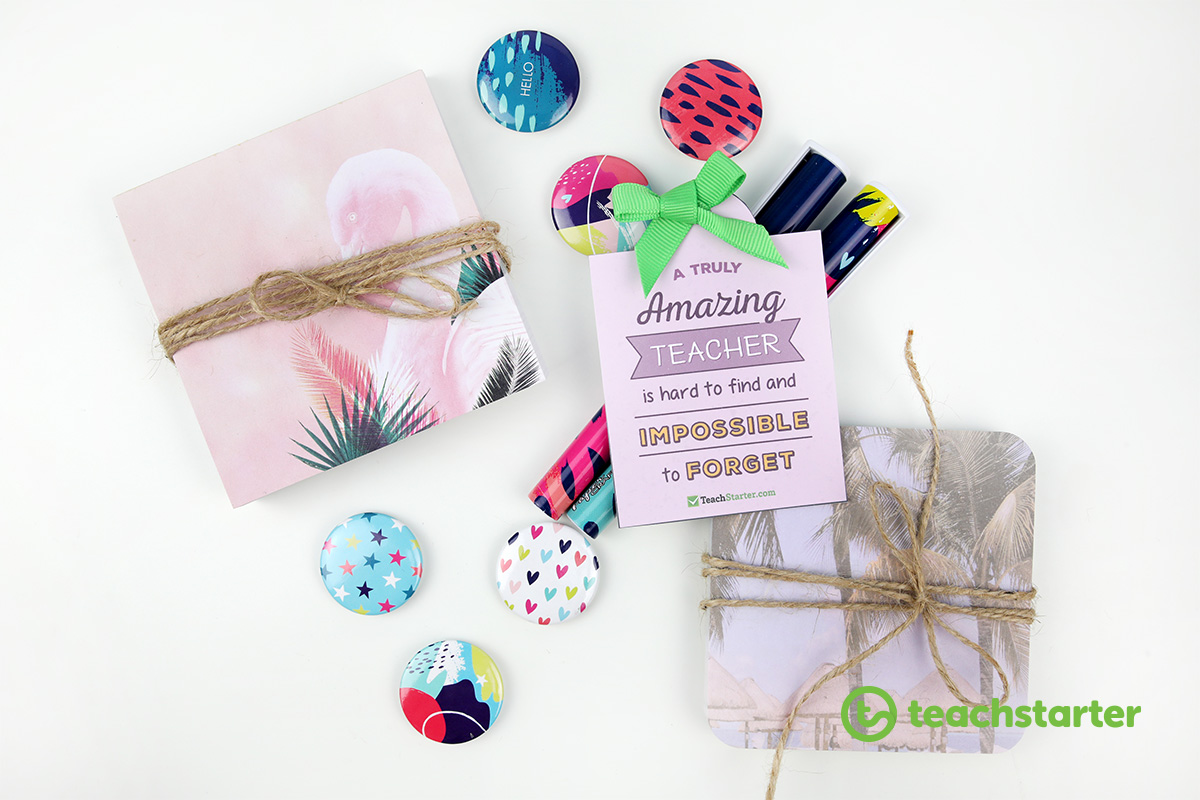 Best Teacher Gift Ideas - Funky Stationery and Teacher Quote gift tag