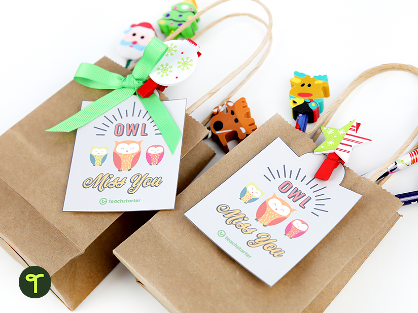 Christmas Gift Tags - Editable Tags for Student Gifts from Teacher