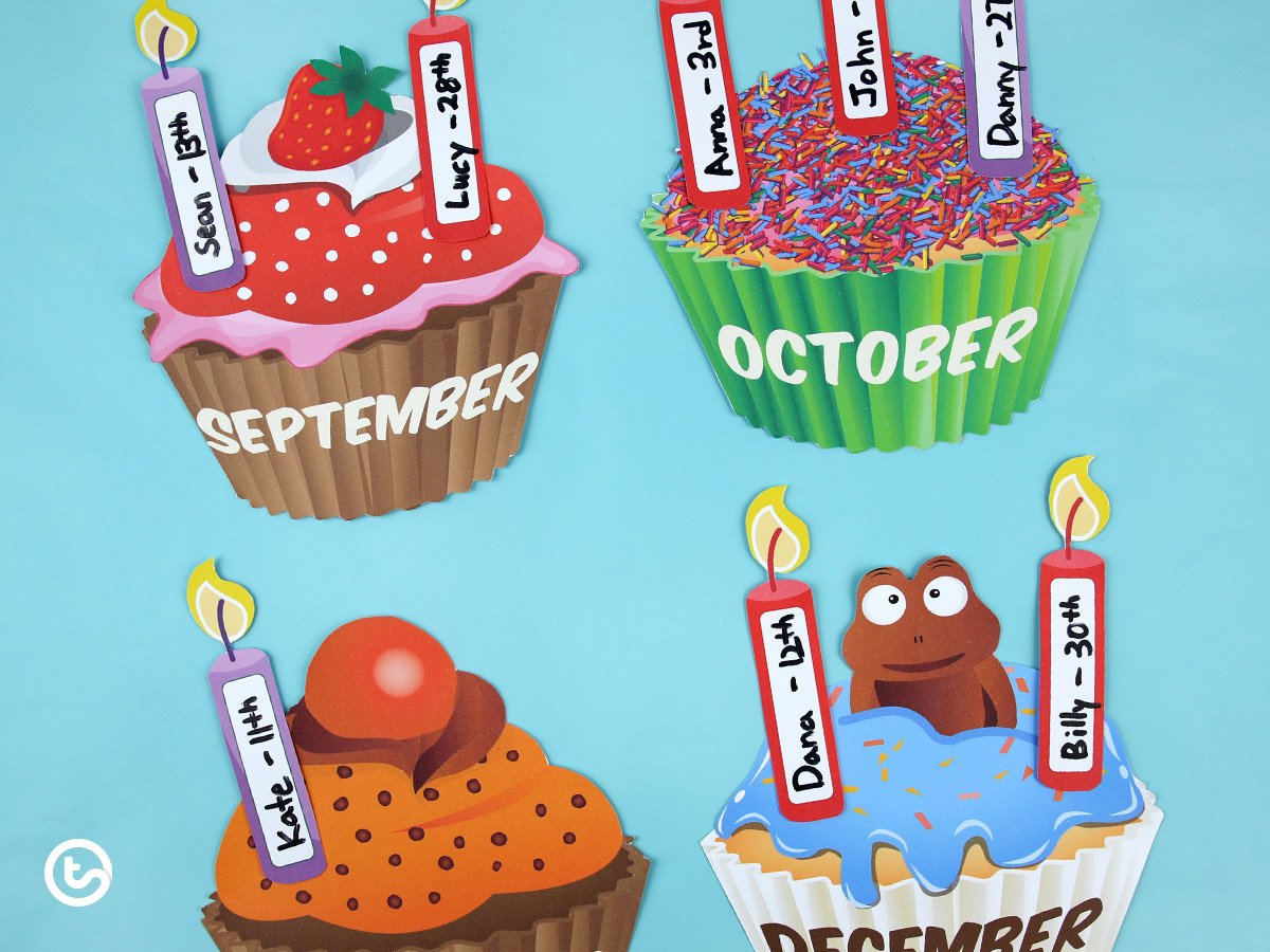 Birthday Wall Display - cupcake