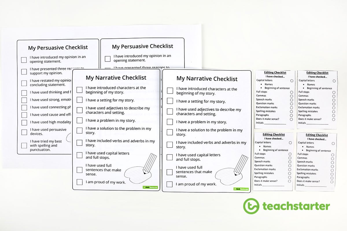 Writing Editing Checklists