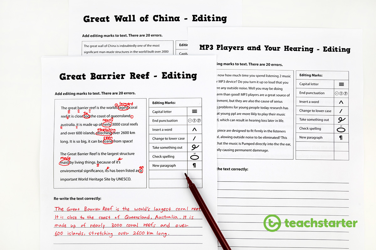 30 resources and tips to help your students love editing teach starter