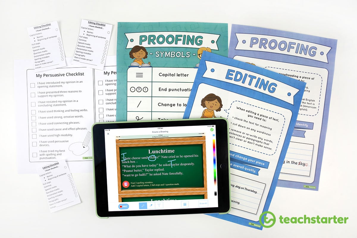 Editing and Proofing Skills teaching resources