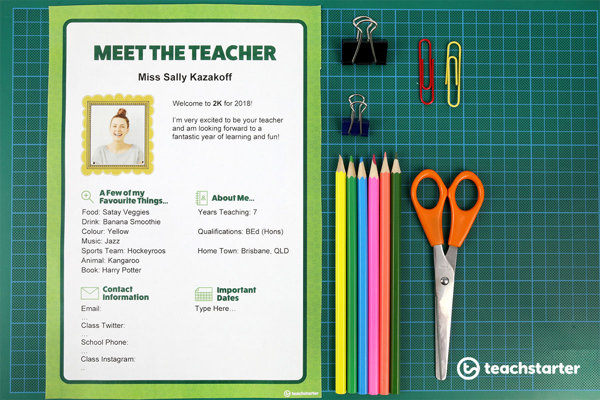 Meet the Teacher Letter - Editable Microsoft Word Document