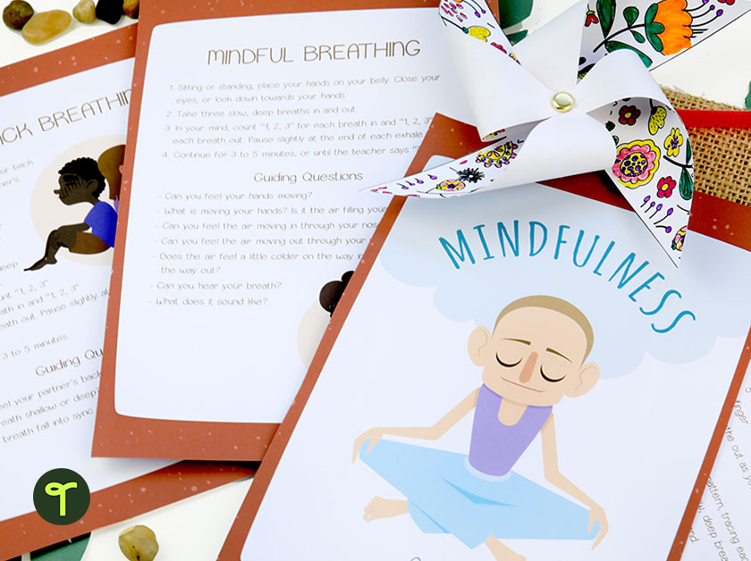 5 minutes of mindfullness meditation cards
