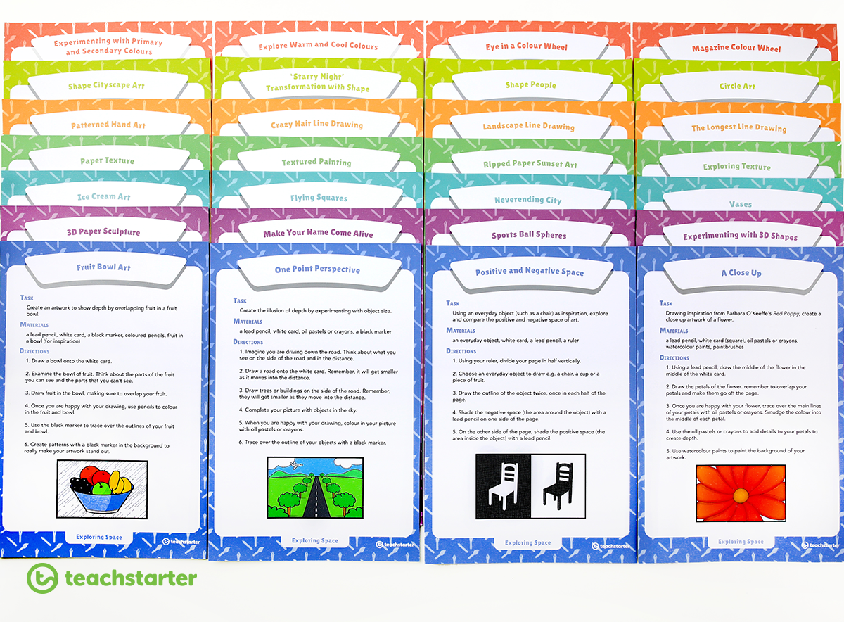 Art Elements Activity Task Cards