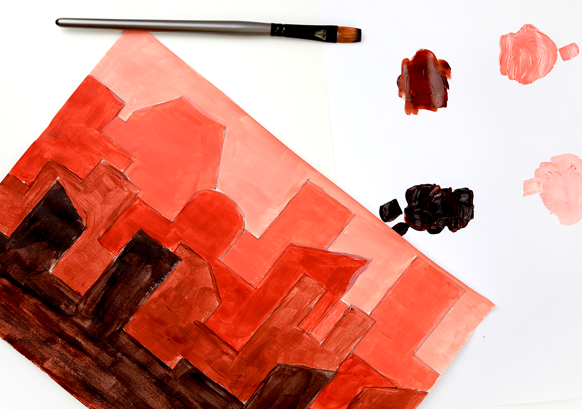 cityscape art activity for kids