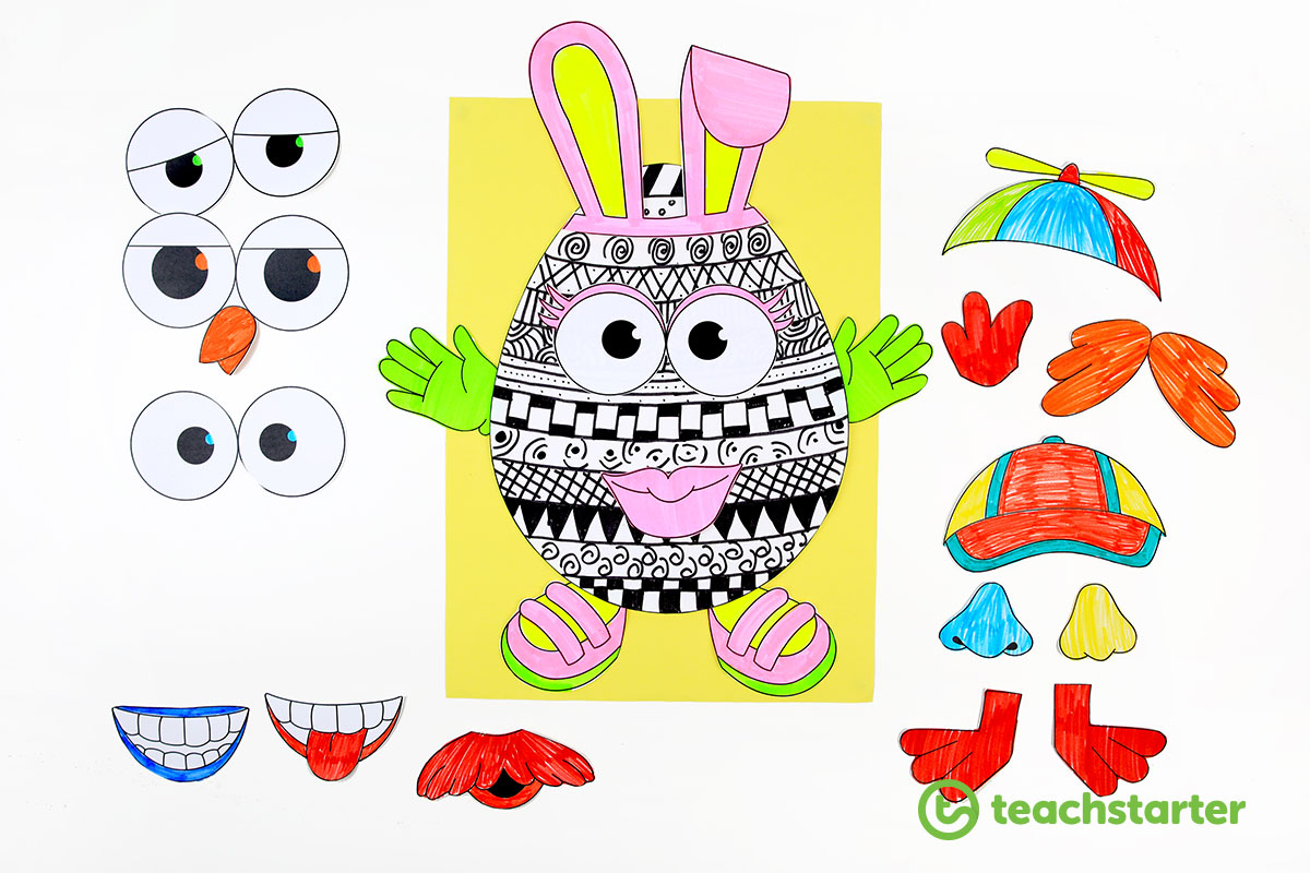 Cute Easter Egg Craft Activity Template