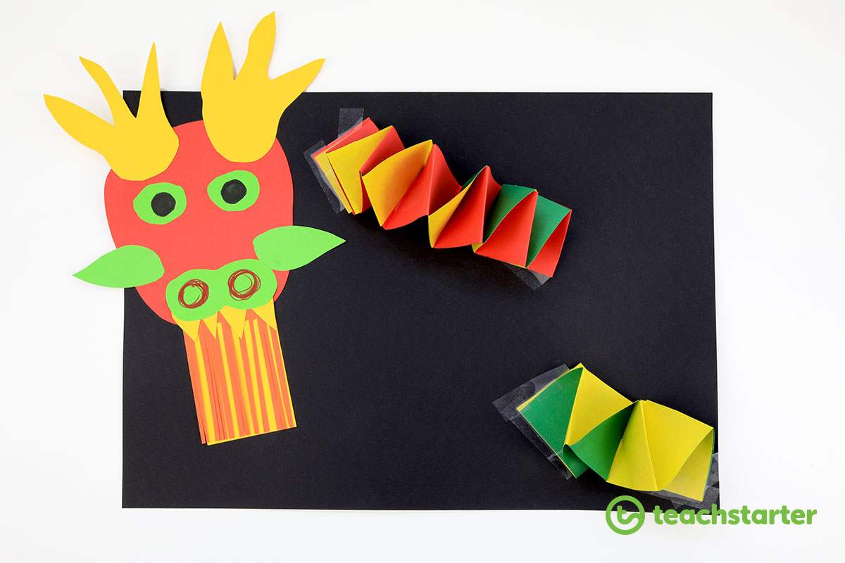 Simple East Asian Dragon Art Lunar New Year Activity