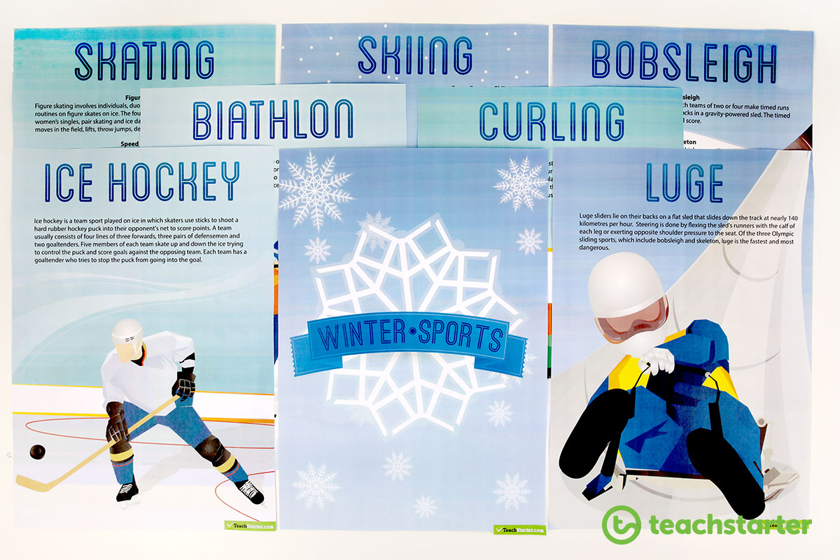 Winter Olympic Sports Information Posters