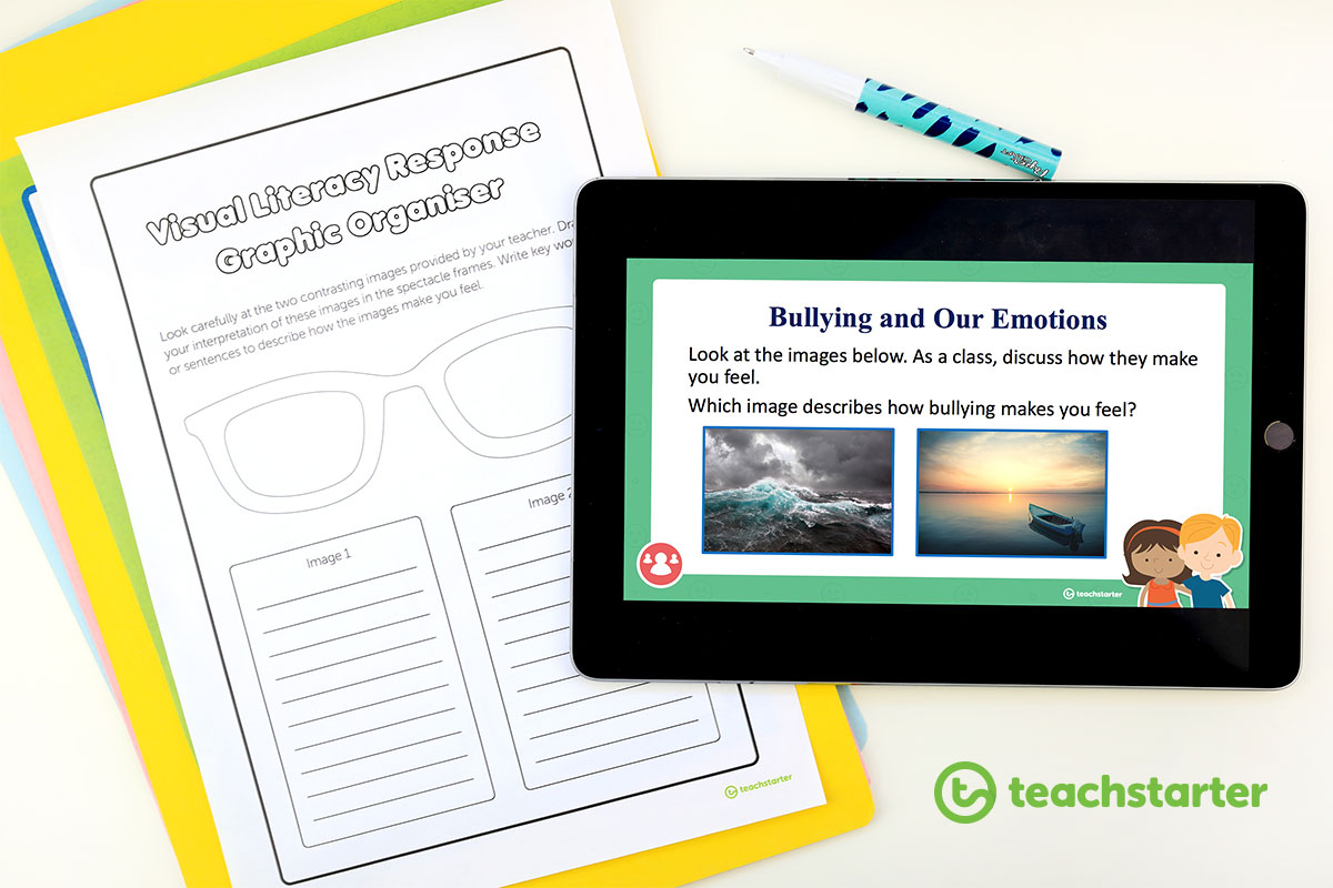 Anti-bullying powerpoint presentation and worksheet