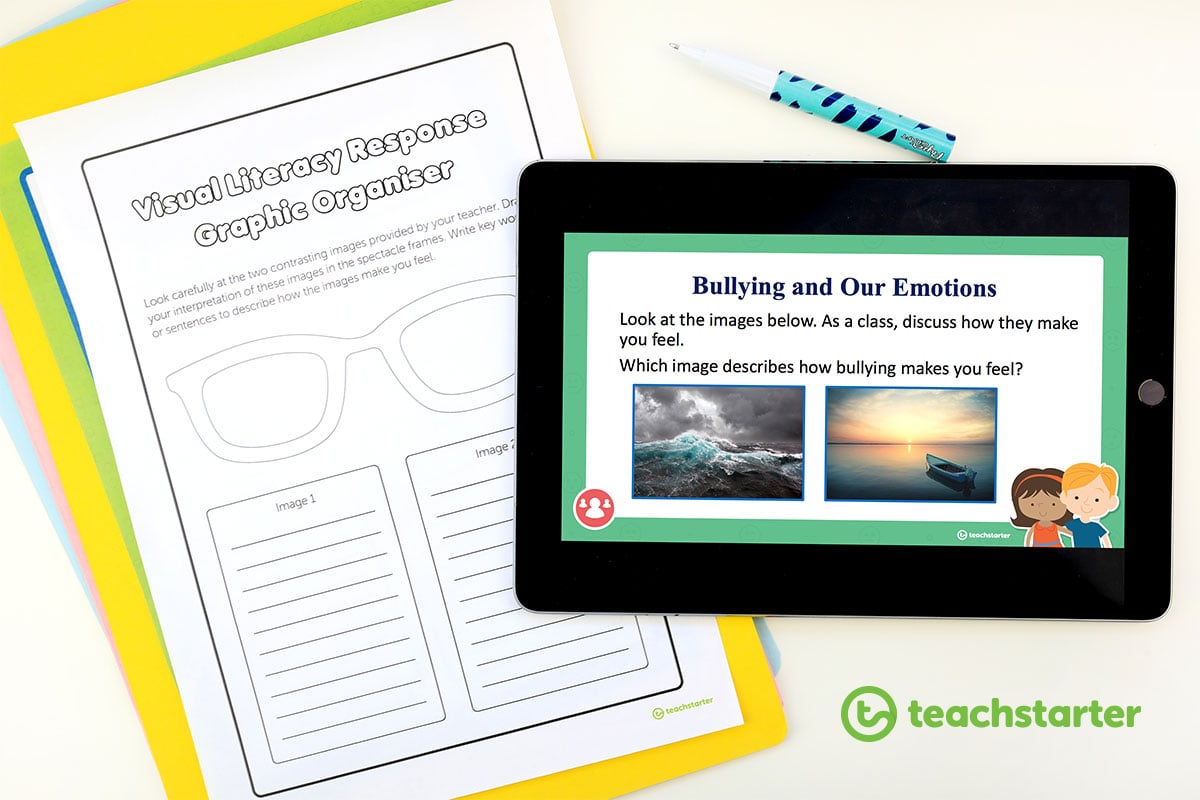 Anti-bullying powerpoint presentation and worksheet