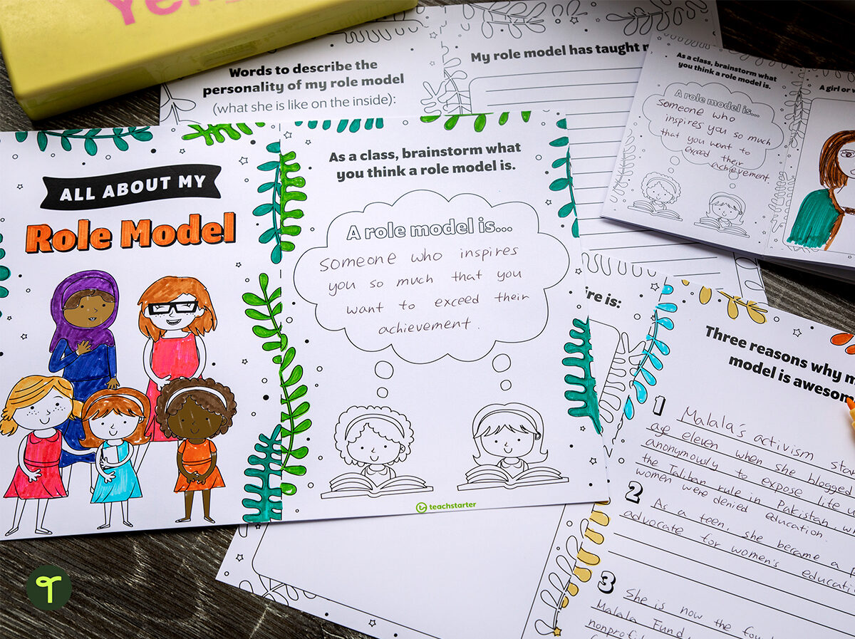 All About My Role Model Mini Book Teach Starter