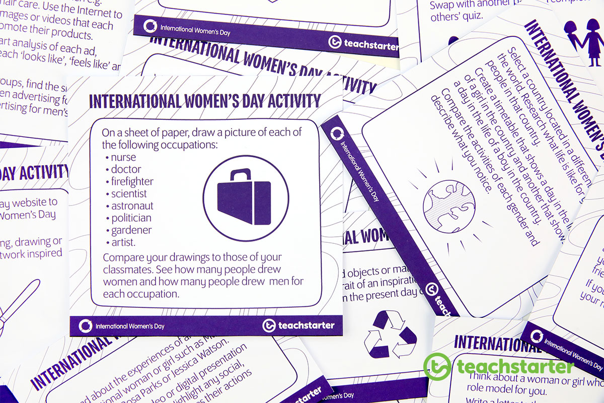 International Women's Day Activity Task Cards