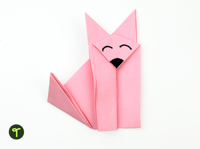 origami fox activity for kids
