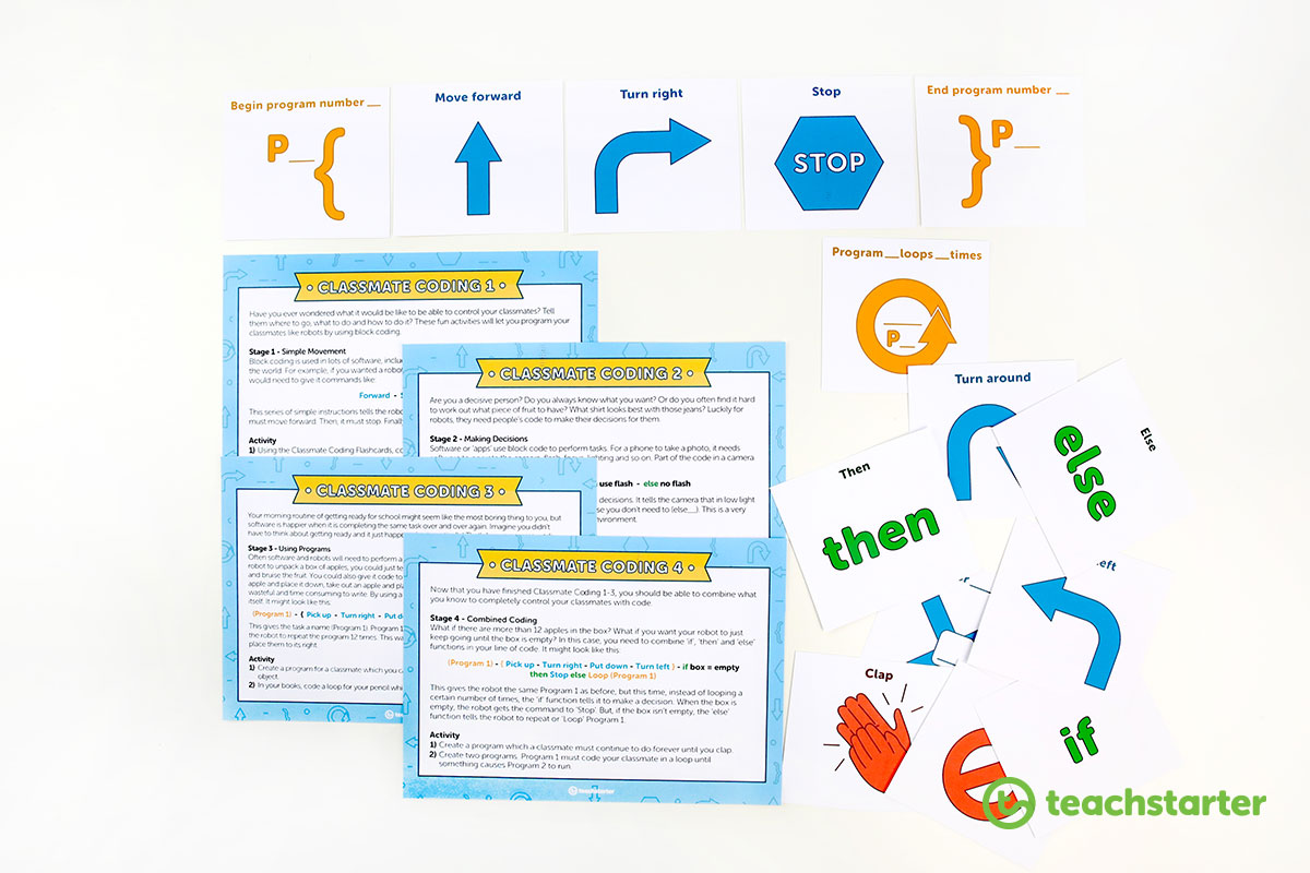 printable coding game that needs no technology