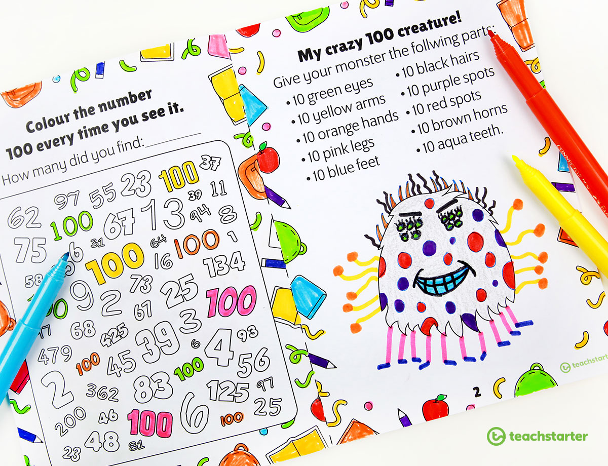 100 Days of School Mini Activity Booklet