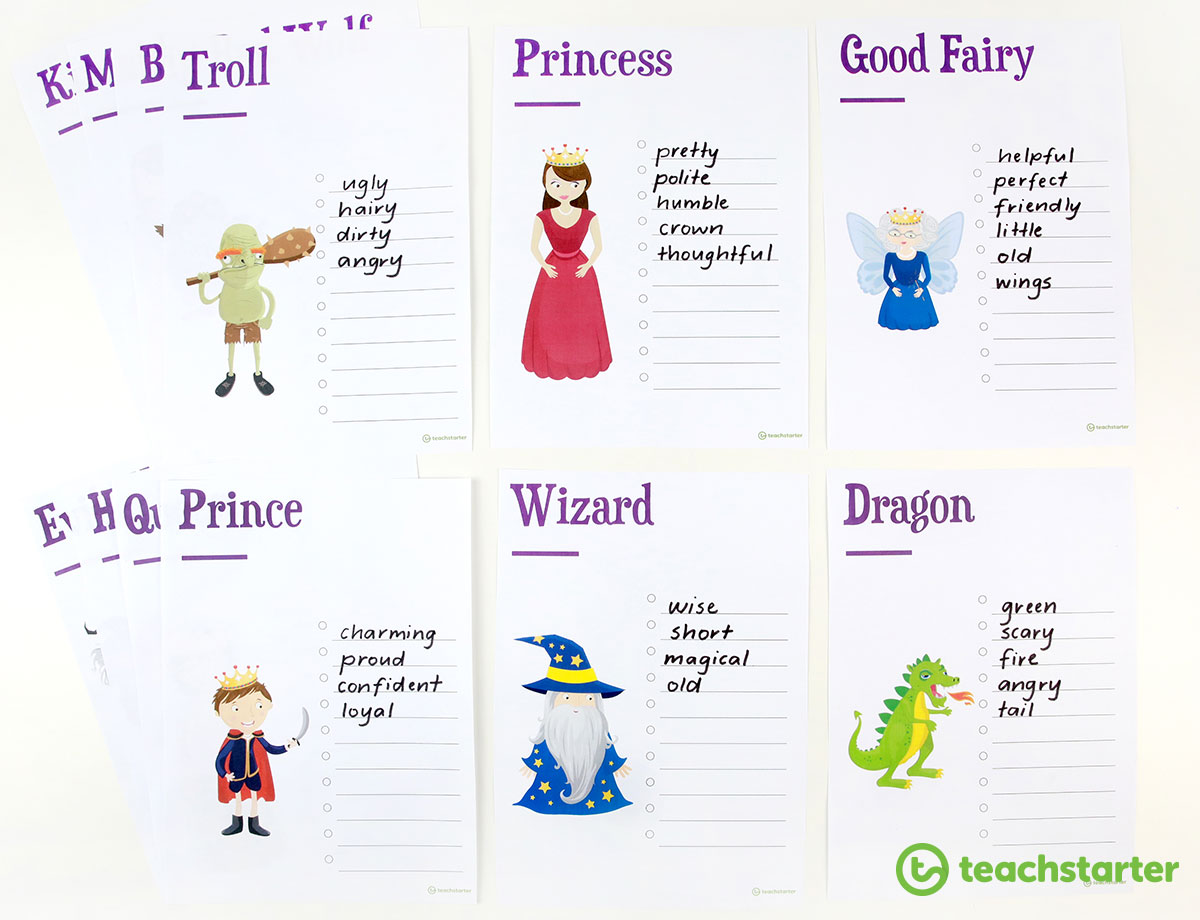 Fairy Tale Brainstorming Sheets