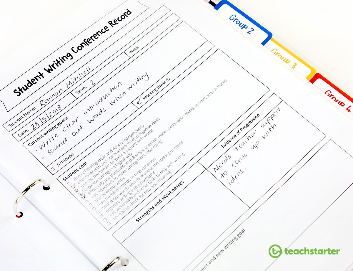 Student Writing Conference Record
