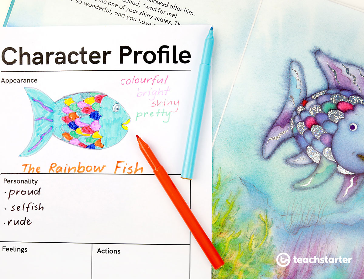 Rainbow Fish Character Profile Template
