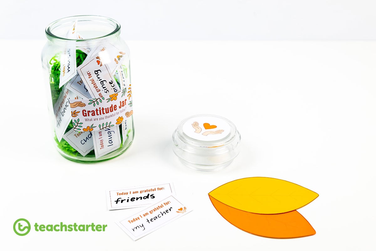 gratitude jar printable cut and assemble kit