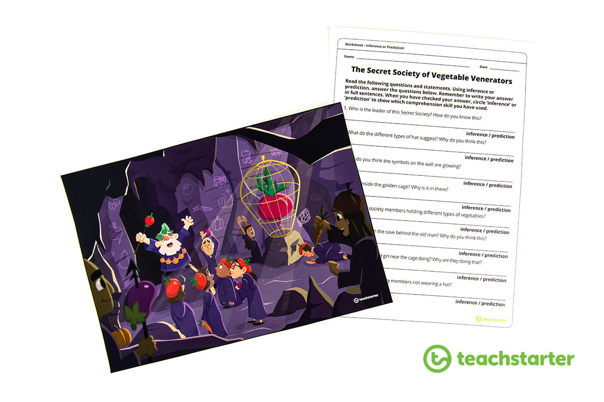 The Secret Society of Vegetable Venerators Inference Activity and Worksheet