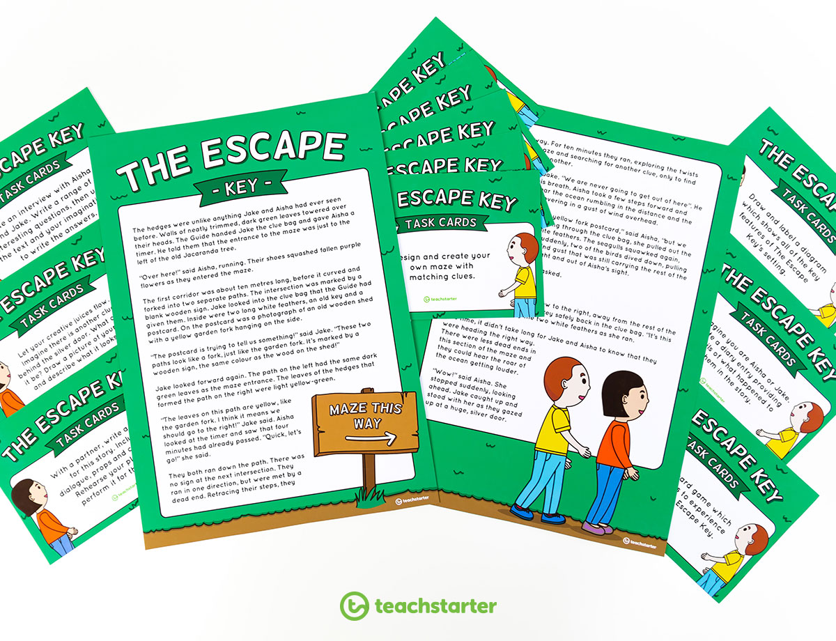 The Escape Key - Story and Task Cards