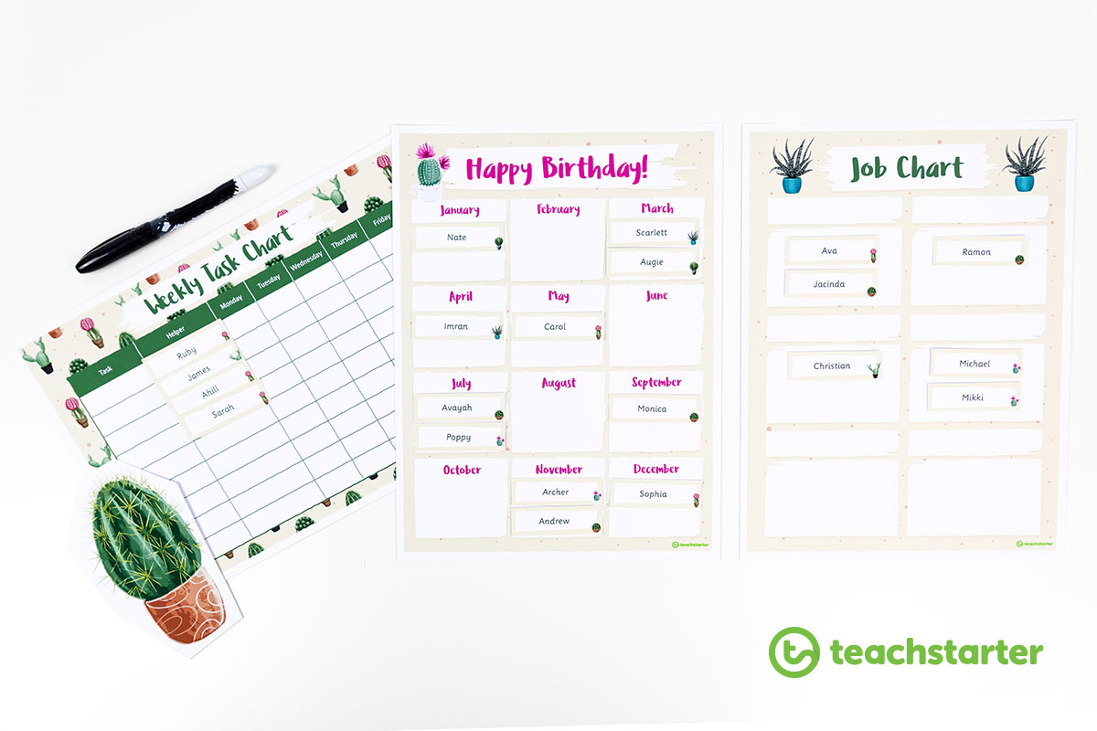 cactus classroom theme pack