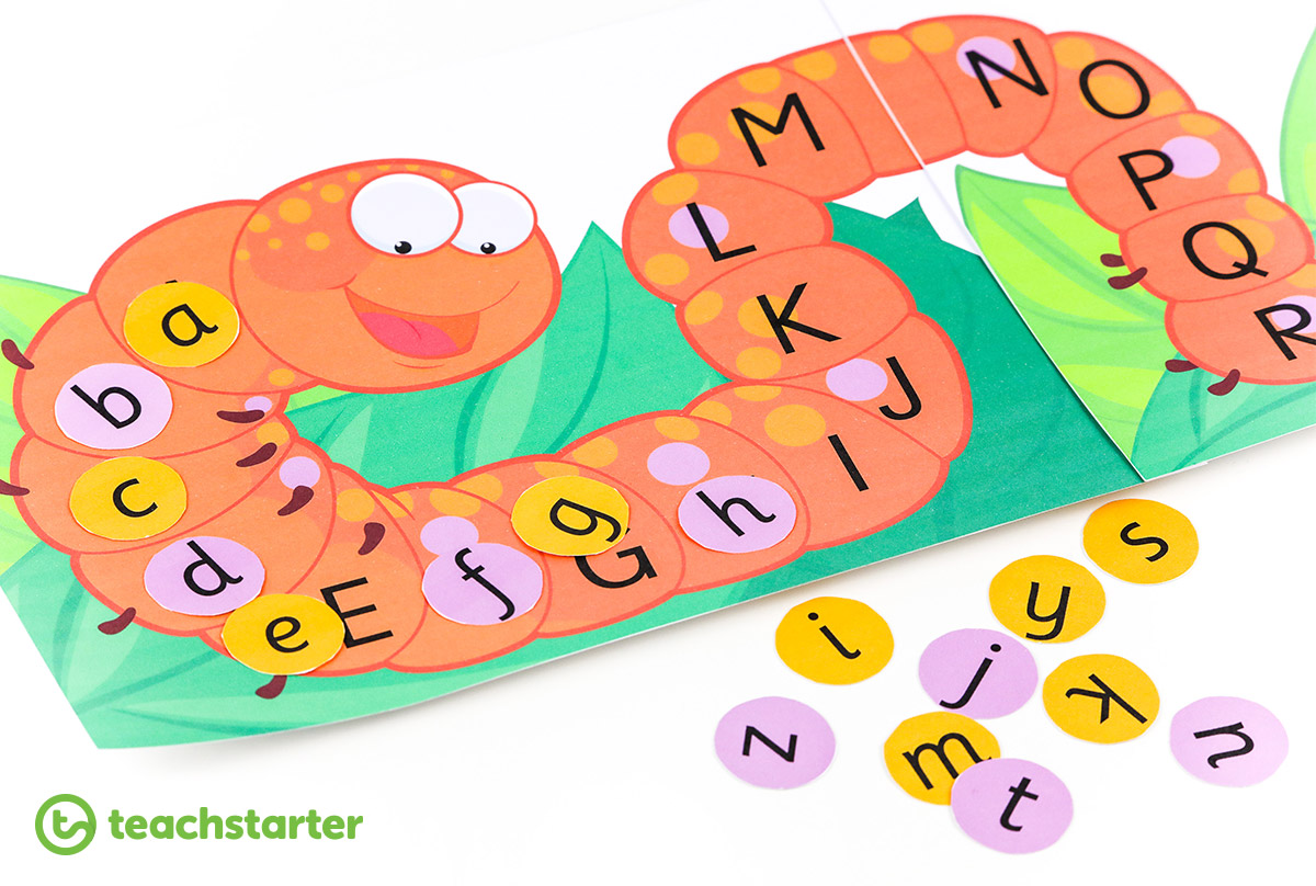 Alphabet Matching Caterpillar Activity