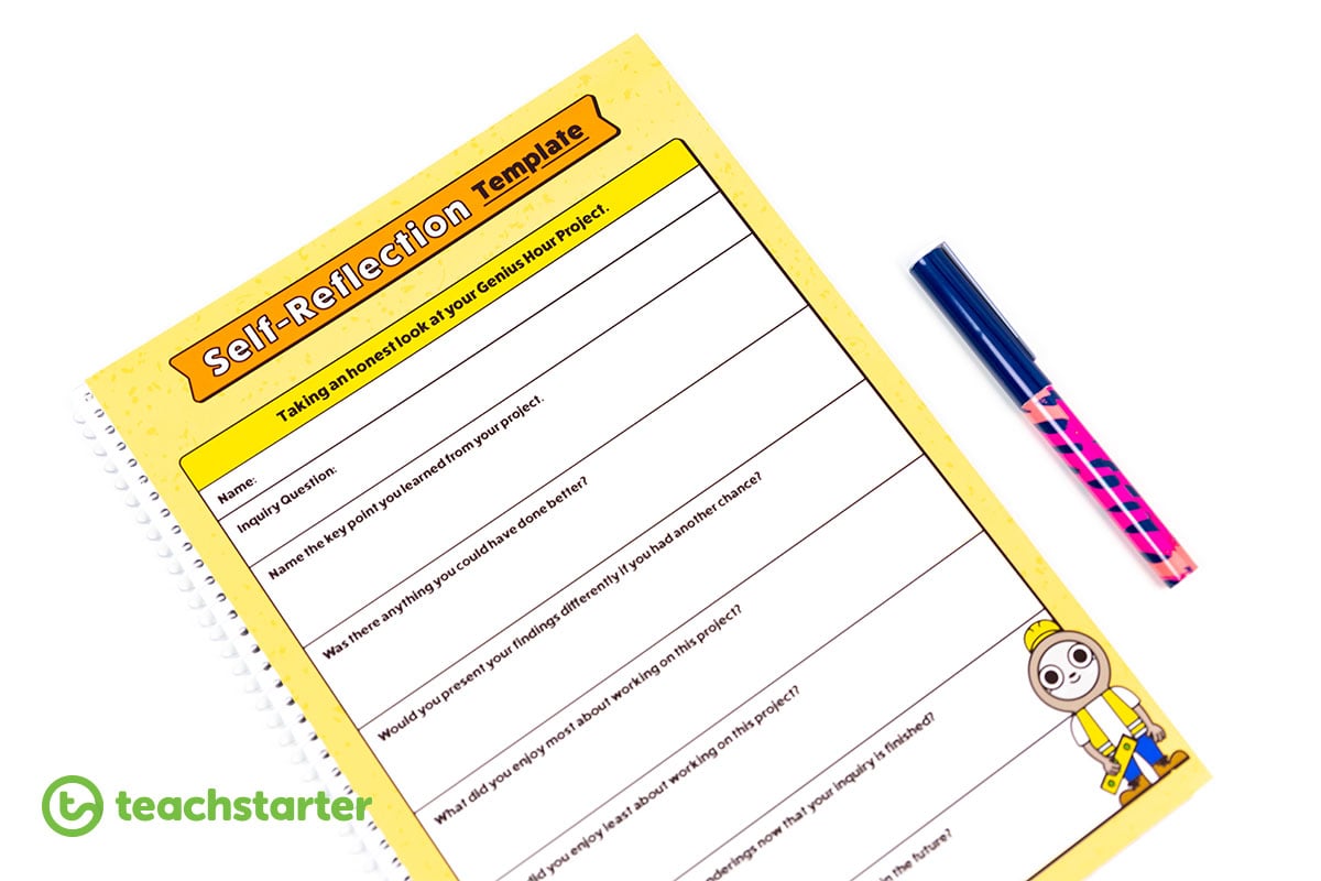 genius hour self reflection printable