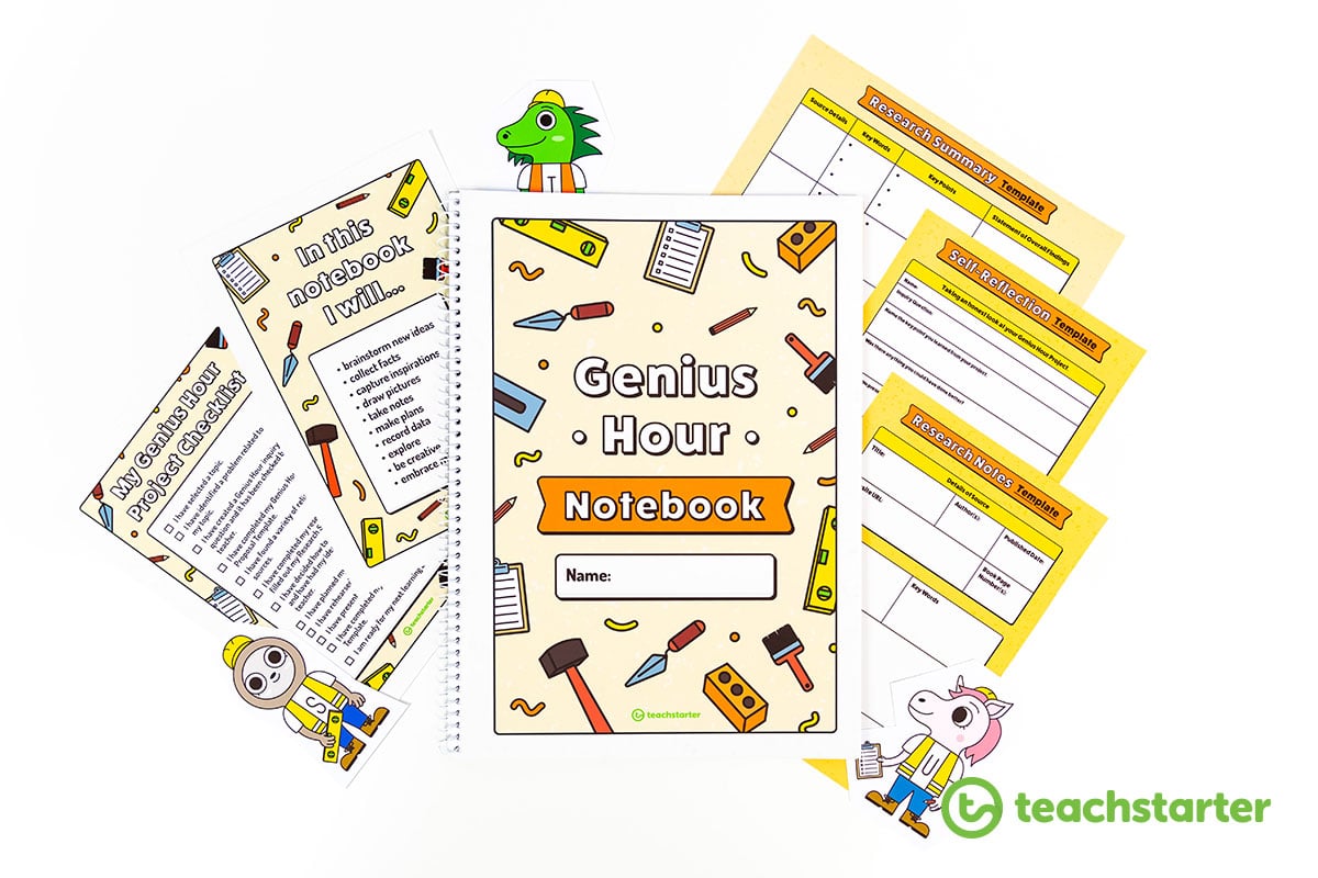 genius hour student notebook and handouts