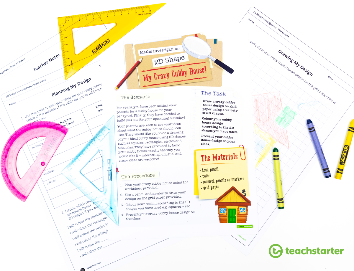 2D Shape Maths Investigation for the Classroom